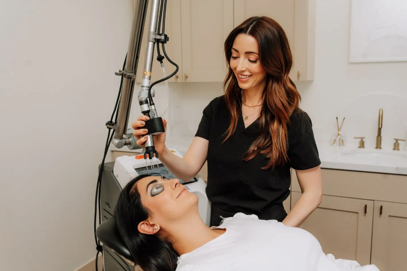 medical spa owner performing popular treatment