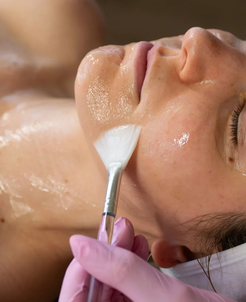 client receiving sculpting facial at Curated Medical in Scottsdale