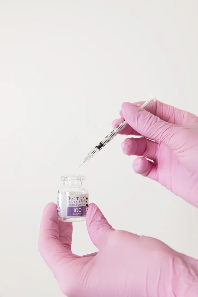 needle in botox container